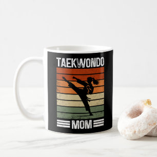 Taekwondo-Mutter Retro-Martial-Arts-Mutter-Geschen Kaffeetasse