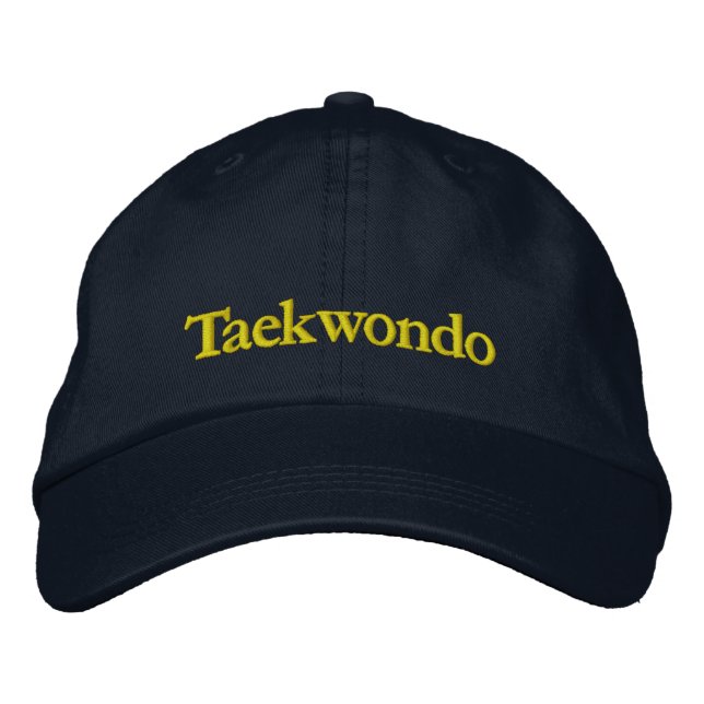 Taekwondo Navy Baseball Cap Bestickte Baseballkappe (Vorderseite)