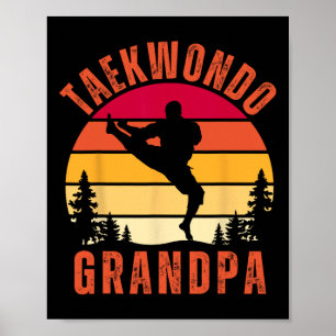 Taekwondo Opa Großeltern Vatertag Poster