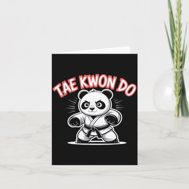 Taekwondo Panda - Lustiger Mma Tkd Panda Karte (Vorderseite)
