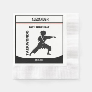 Taekwondo Player, Geburtstagsgeschenk, Team Karate Serviette