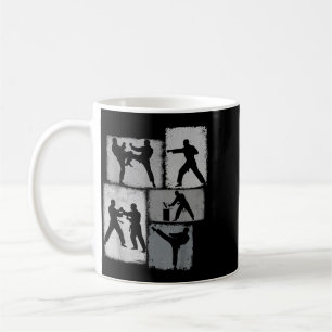Taekwondo-Praktiker Collage Männer Kinder Trainer Kaffeetasse