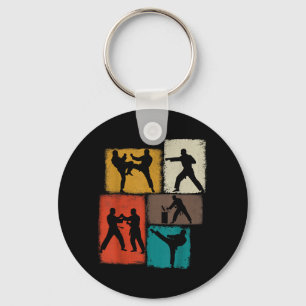 Taekwondo-Praktiker Collage Männer Kinder Trainer Schlüsselanhänger