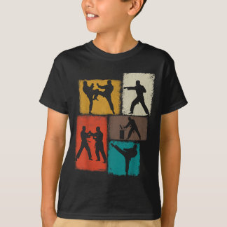 Taekwondo-Praktiker Collage Männer Kinder Trainer T-Shirt