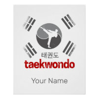Taekwondo Retro Korea Flag Martial Arts Vintag