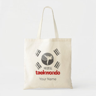 Taekwondo Retro Korea Flag Martial Arts Vintag Tragetasche