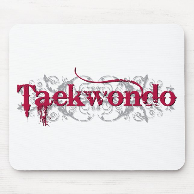 Taekwondo-Rot Mousepad (Vorne)