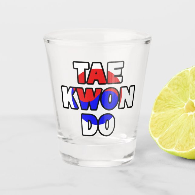 Taekwondo Schnapsglas (Vorderseite)