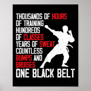 Taekwondo Schwarzgurtel Funny Karate Judo Martial Poster