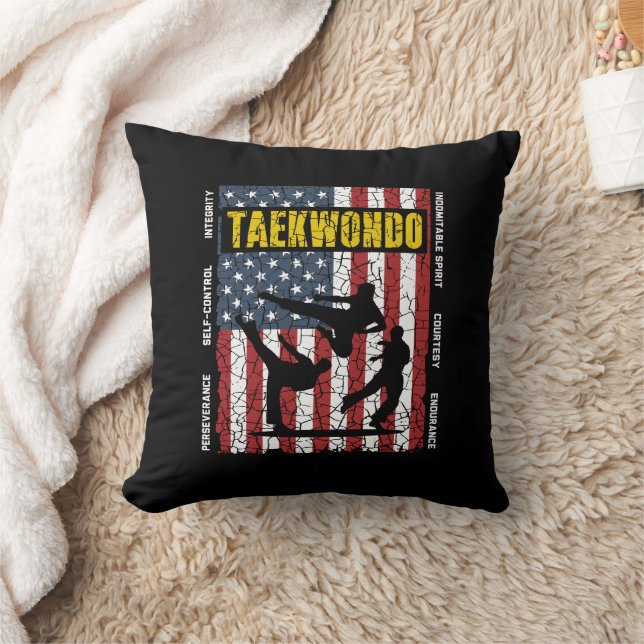 Taekwondo Self Control Flag Kissen (Decke)