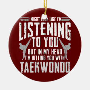 Taekwondo Self Defense Martial Arts Korean  Keramik Ornament