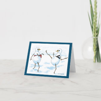 Taekwondo Snowman Feiertagskarte