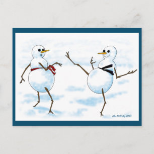 Taekwondo Snowman Postkarte
