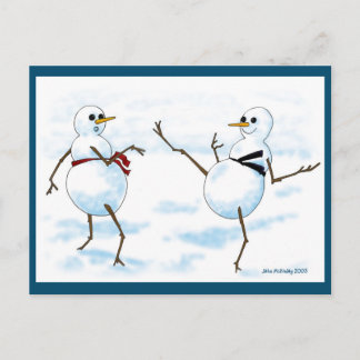 Taekwondo Snowman Postkarte