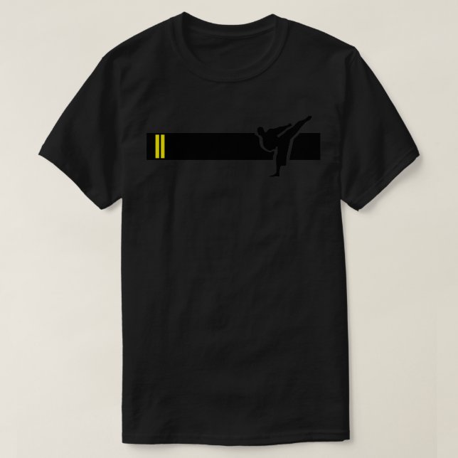 Taekwondo Stripes Black Belt 2. Dan T-Shirt (Design vorne)