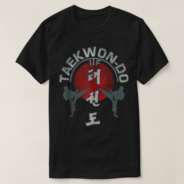 Taekwondo Sunrise, Taekwondo-Kämpfer, TKD T-Shirt (Design vorne)