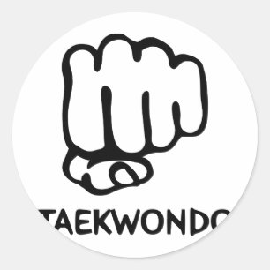 Taekwondo-Symbol Runder Aufkleber