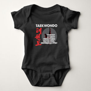 Taekwondo Tenets Martial Artists Tae Kwon do Baby Strampler