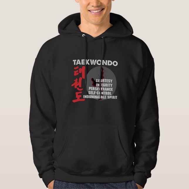 Taekwondo Tenets Martial Artists Tae Kwon do Hoodie (Vorderseite)