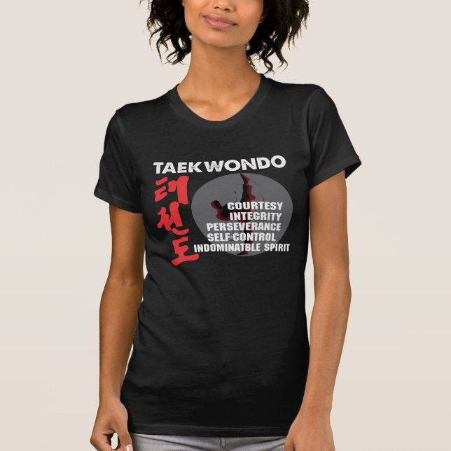 Taekwondo Tenets Martial Artists Tae Kwon do T-Shirt (Vorderseite)