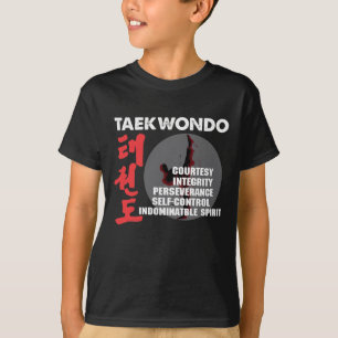 Taekwondo Tenets Martial Artists Tae Kwon do T-Shirt