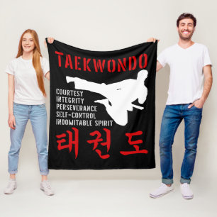 Taekwondo Tenets Martial Arts Fleecedecke