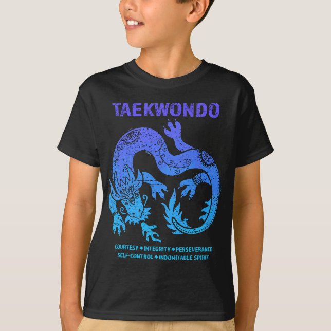 Taekwondo TKD Tae Kwon Do Dragon Art Martial Artia T-Shirt (Vorderseite)