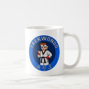 Taekwondo-Typ-Abzeichen Kaffeetasse