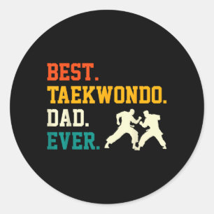 Taekwondo-Vater aller Zeiten - Vatertag Tae Kwon D Runder Aufkleber