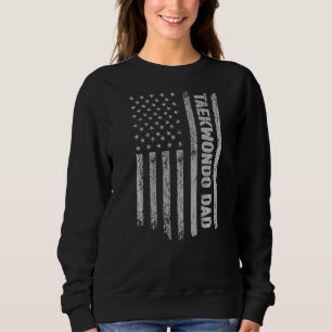 Taekwondo Vater America Us Flag Patriot Vintag Sweatshirt