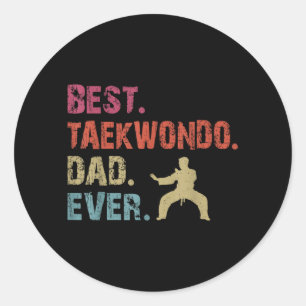 Taekwondo-Vater Ever Runder Aufkleber