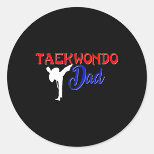 Taekwondo Vater Shirt Tae Kwon Do Martial Arts Fad Runder Aufkleber