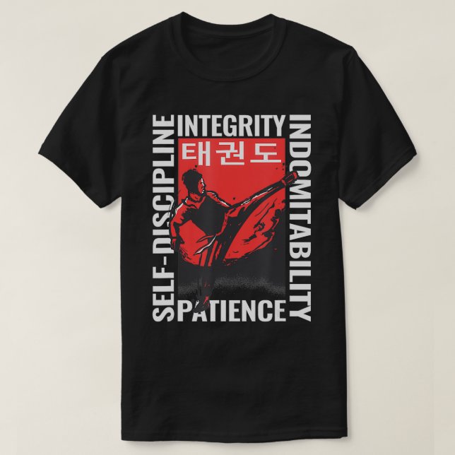 Taekwondo Vintag für Männer lustiger Taekw T-Shirt (Design vorne)