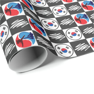 Taekwondo Wrapping Paper Geschenkpapier