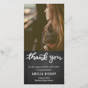 Tafel-Absolvent danken Ihnen Typografie Dankeskarte