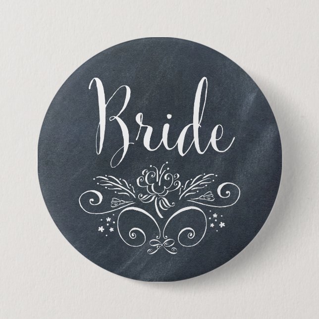 Tafel-Art-Braut-Knopf Button (Vorderseite)