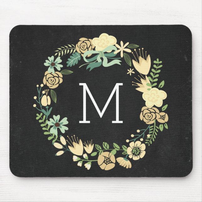 Tafel-Art-Monogramm Mousepad (Vorne)
