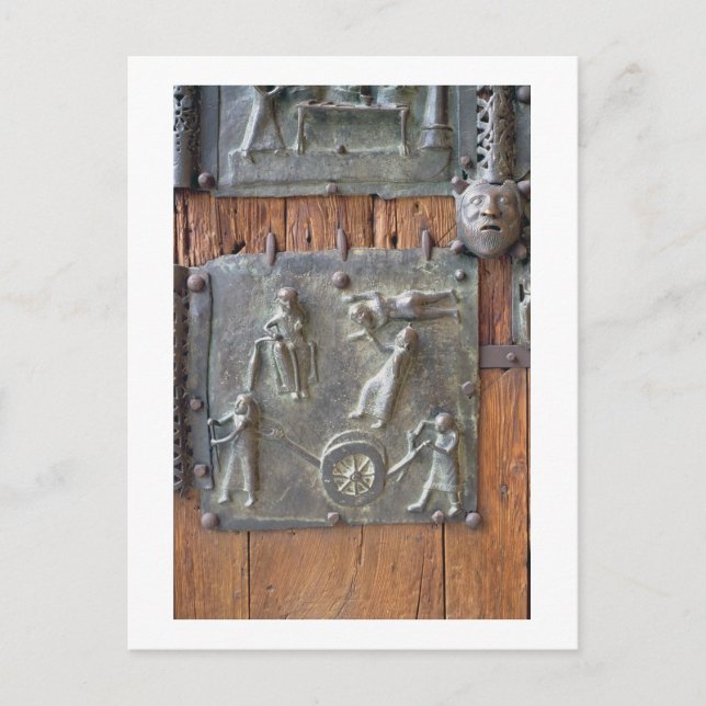 Tafel aus der links Handtür, 12. Jahrhundert (Bron Postkarte (Vorderseite)