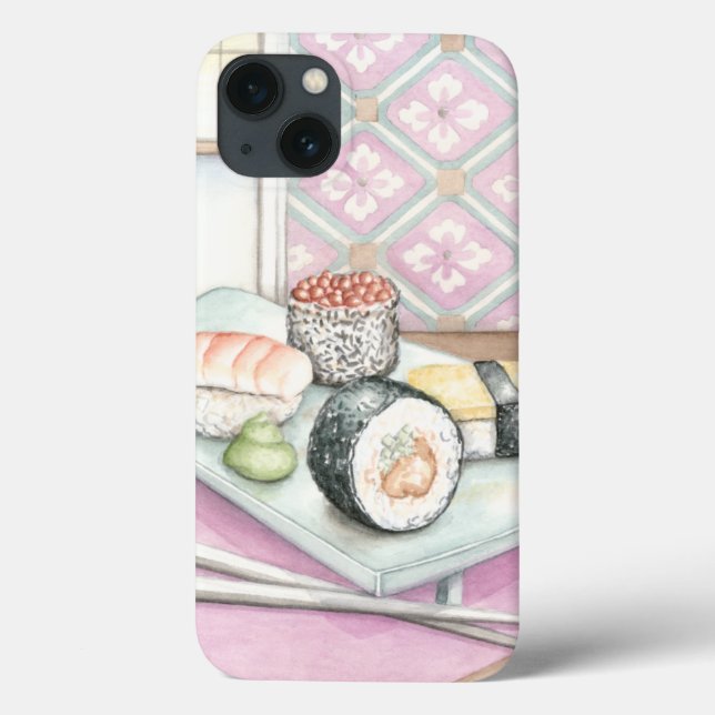 Tafel aus Sushi mit Chopsticks Case-Mate iPhone Hülle (Rückseite)
