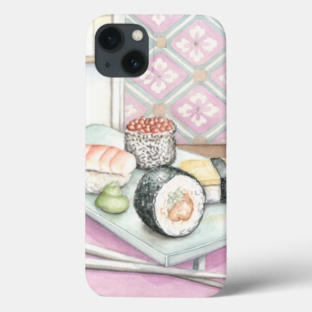 Tafel aus Sushi mit Chopsticks Case-Mate iPhone Hülle (Rückseite)