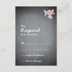 Tafel-BlumenKranz-Antwort RSVP Karte