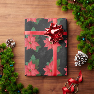 Tafel Botanisch Frohe Weihnachten Wasserfarbe Geschenkpapier