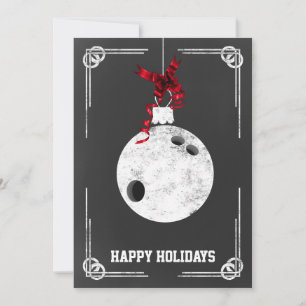 Tafel Bowling Weihnachtskarten Feiertagskarte