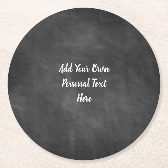 Tafel, die personalisierten Text Wedding ist Runder Pappuntersetzer (Vorderseite)