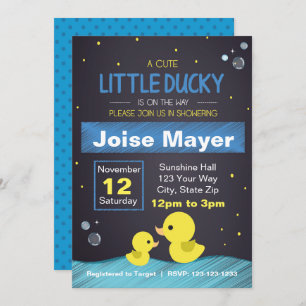 Tafel-Ducky Gummieinladung (Junge) Einladung