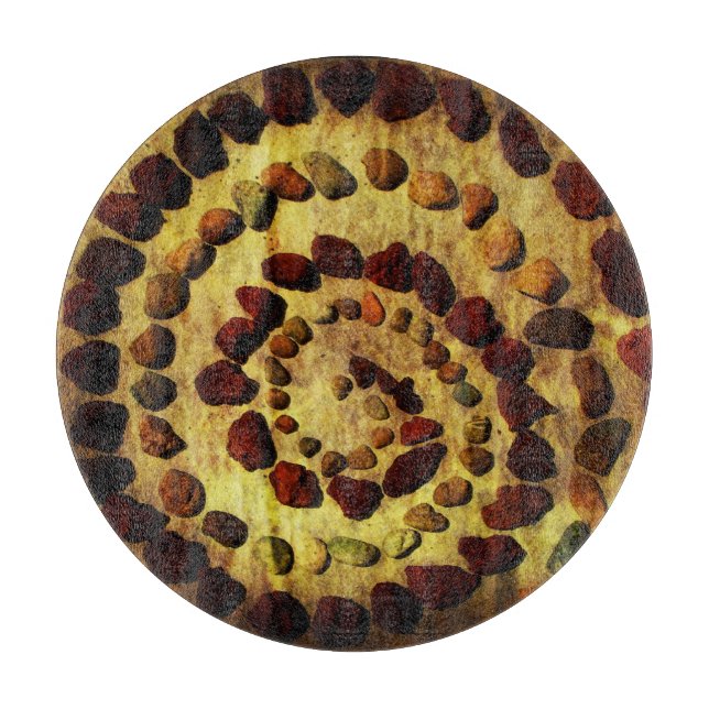Tafel "Earthy Rock Circle Cutting Board" Schneidebrett (Vorderseite)