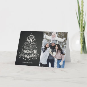 Tafel-Foto gefaltete Feiertags-Karte Feiertagskarte