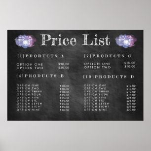 Tafel Fotograf Preise Menü Druck Poster