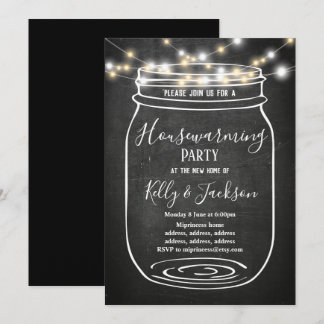 Tafel, Glas, Party für die Haushaltserwärmung Einladung