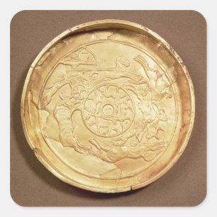 Tafel (Gold) Quadratischer Aufkleber